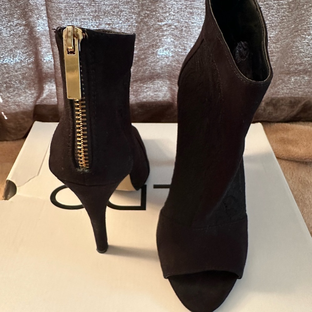 Aldo Open-Toe Booties With Last Pattern Upper. 4i… - image 4